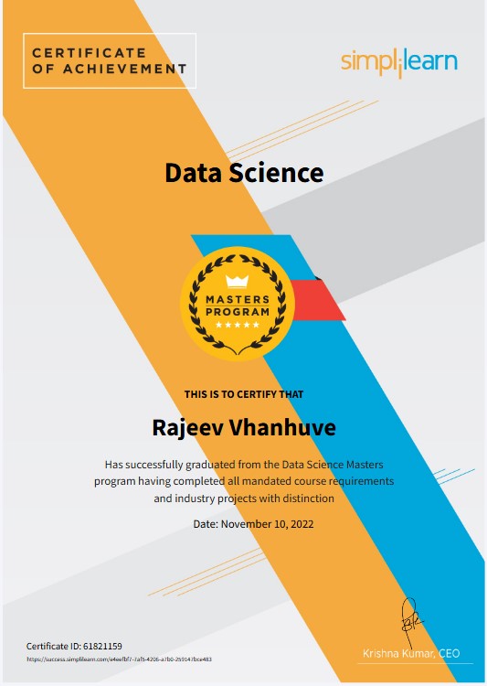 Data Science Certificate